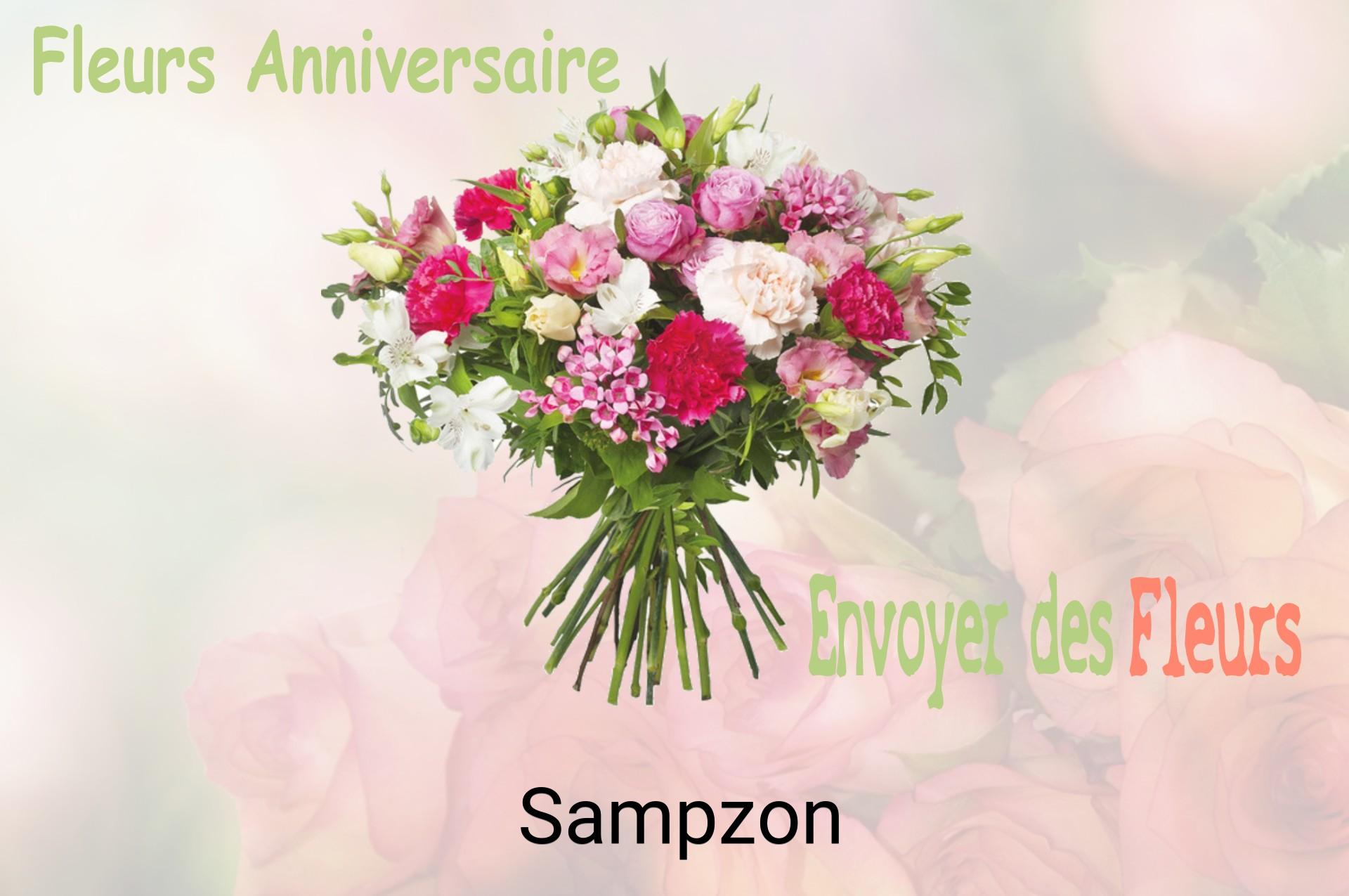 Bouquet de fleurs d’anniversaire livré à Sampzon