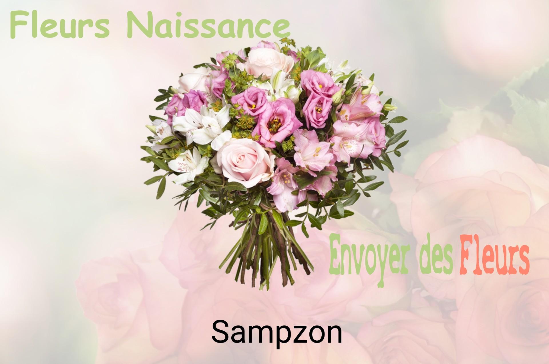 Bouquet de fleurs de naissance livré à Sampzon